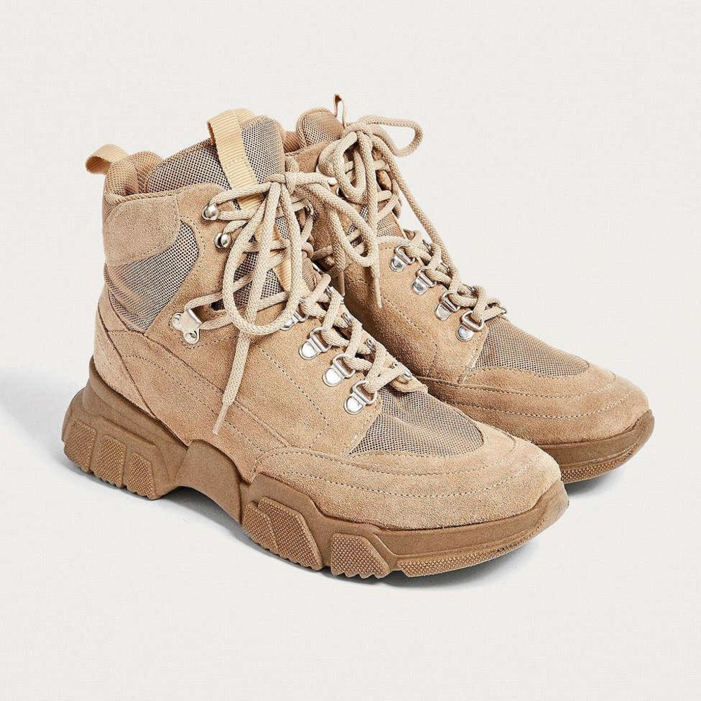 Beige Hiking Boots